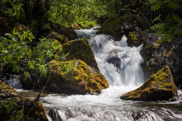 Small Scenic Waterfall Stryn Vestland County Norway Norwegian Scenery — Stock Photo, Image