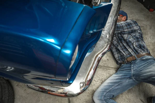 Класичний Проект Відновлення Автомобілів Вінтажні Американські Автомобілі Автомобілів Автомобільна Тема — стокове фото