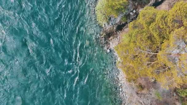 Αεροφωτογραφία Ενός Σύγχρονου Τροχόσπιτου Και Του Κάμπινγκ Στο Ρίβερφροντ Nordland — Αρχείο Βίντεο
