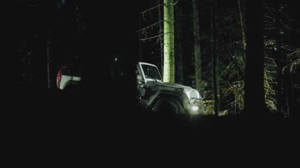 Noviembre 2023 Cracovia Polonia Jeep Wrangler Rubicon Woodland Trail Road — Vídeo de stock
