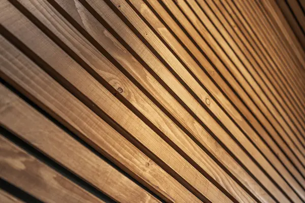 Tembok Dekoratif Wooden Lamellas Close Material Arsitektur Modern Stok Gambar