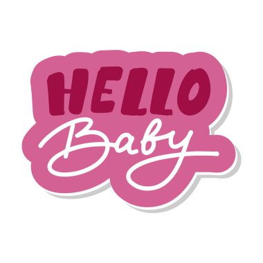 Parmak izi, kart, poster, dekor için el çizimi harfleri. Bebek partisi için harfler..