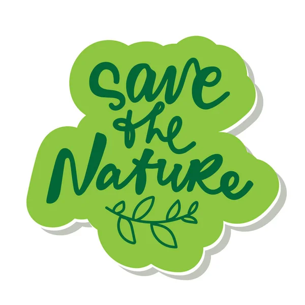 Simpan Alam Hari Bumi April Ilustrasi Vektor Logo Eco - Stok Vektor