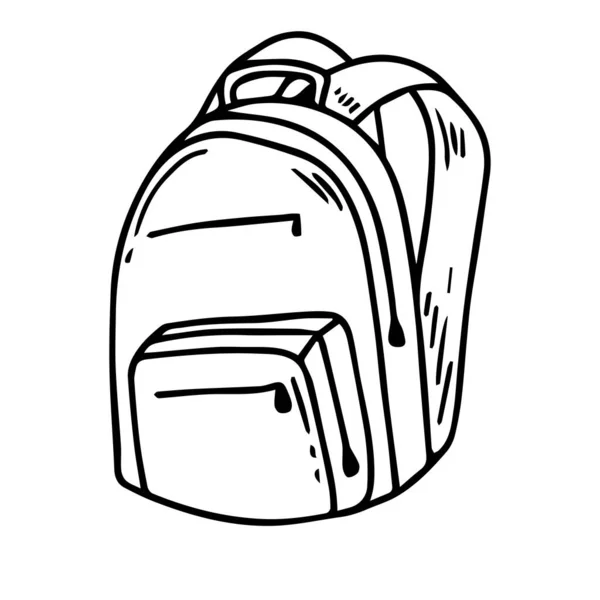 Backpack Icon Line Style Vector Icon Isolated White — Stock Vector