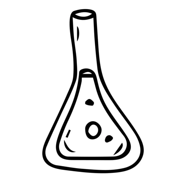 化学瓶图标上白色孤立 — 图库矢量图片