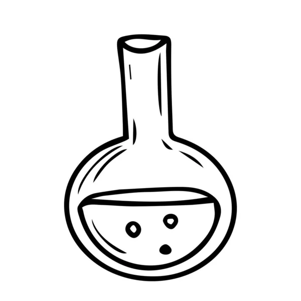 化学瓶图标上白色孤立 — 图库矢量图片