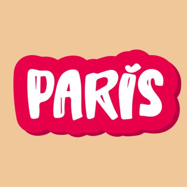 tipografik retro tarzı poster ile paris simgeleri ve simge