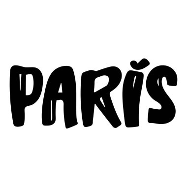 tipografik retro tarzı poster ile paris simgeleri ve simge.