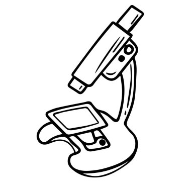 Mikroskop simgesi. izole işaret sembolü vektör simgesi beyaz üzerinde izole.