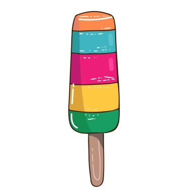 vector ice cream illustrations drawn by hand isolated on background - Vector doodle.