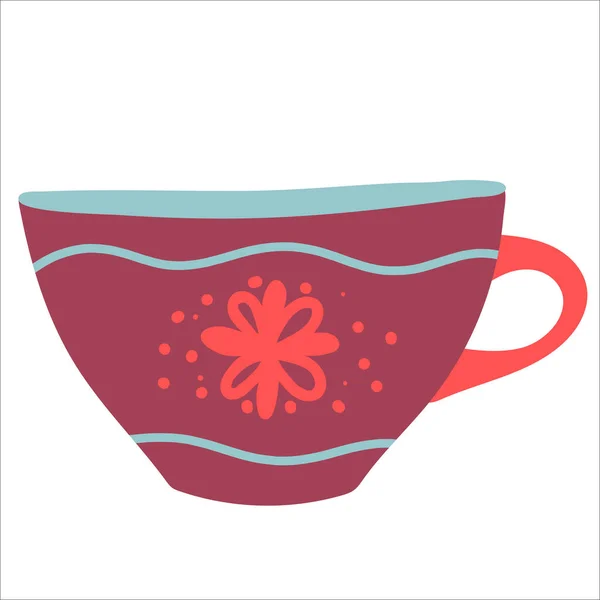 Red Cup Coffee Smoke Idea Concept — Stock Vector