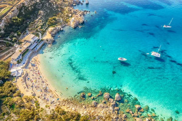 Paisaje Con Playa Paradise Bay Malta — Foto de Stock