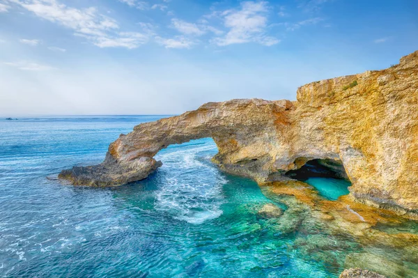 Paesaggio Con Ponte Degli Amanti Agia Napa Cipro — Foto Stock
