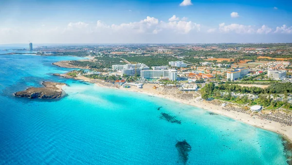 Krajobraz Plażą Nissi Ayia Napa Cypr — Zdjęcie stockowe