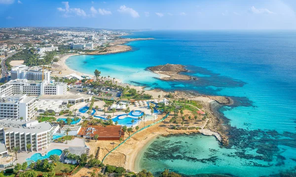Paisaje Con Playa Nissi Ayia Napa Chipre — Foto de Stock