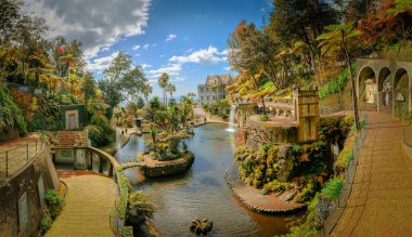 Landscape with tropical garden in the Monte Palace, Funchal, Madeira island