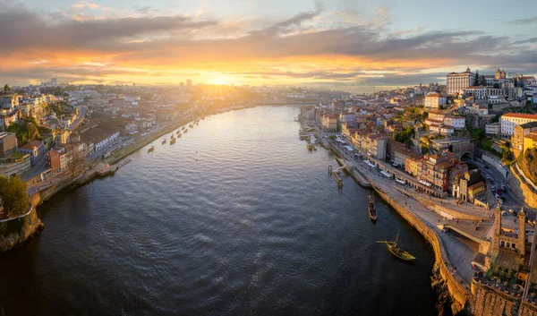 Landscape Porto Douro River Sunset Portugal — Foto Stock