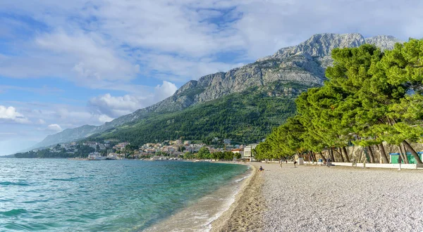 Landscape Baska Voda Beach Dalmatian Coast Croatia — Stock Photo, Image