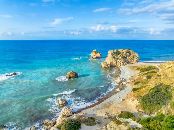 Landskap Med Petra Tou Romiou Afrodite Rock Pafos Cypern — Stockfoto