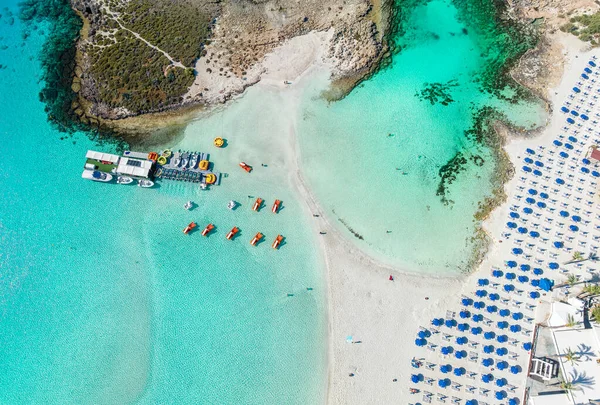 Paisaje Con Playa Nissi Ayia Napa Isla Chipre — Foto de Stock
