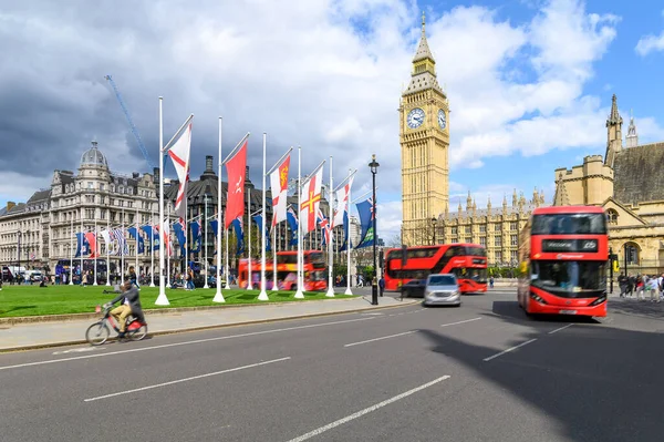 Пейзаж Биг Беном Вестминстерским Дворцом Лондоне Великобритания — стоковое фото