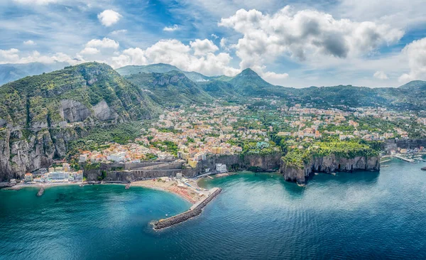 Sorrento Şehrinin Hava Manzarası Amalfi Kıyısı Talya — Stok fotoğraf