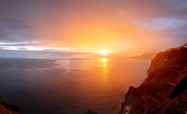 Günbatımında Ponta Garajau Funchal Madeira Sahil Manzarası — Stok fotoğraf