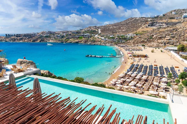 Super Paradis plajı, Mykonos adası, Yunanistan Cyclades