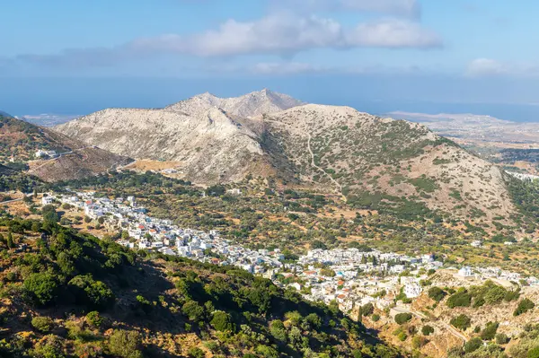 Landscape Filoti Town Mountain Village Island Naxos Greece Cyclades — Stock Photo, Image