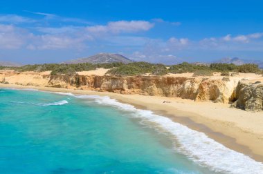 Hawaii plajı, Alyko bölgesi, Naxos adası, Yunanistan Cyclades 