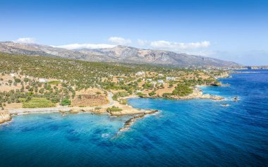 Ligaridia ve Moutsouna plajlı manzara, Naxos adası, Yunanistan Cyclades