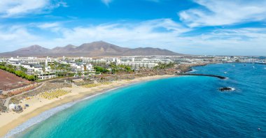 Playa Blanca ve Dorada plajları, Lanzarote, Kanarya Adaları, İspanya