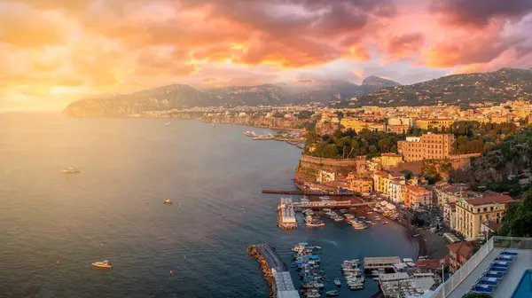 Landscape Sorrento Sunset Time Amalfi Coast Italy — Stock Photo, Image