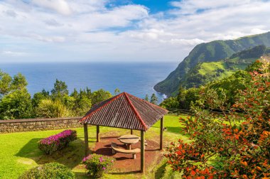 Miradouro da Ponta do Sossego Nordeste, Sao Miguel Adası, Azores Takımadası, Portekiz.