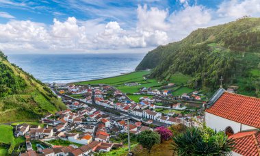 Faial da Terra köyü, Sao Miguel adası, Azores takımadası, Portekiz.