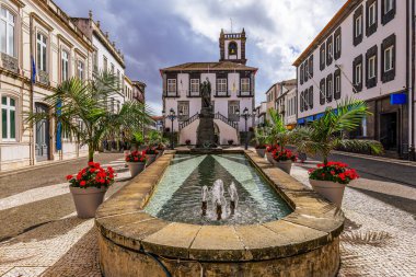 Belediye Binası Meydanı, Sao Miguel Adaları, Azores, Portekiz