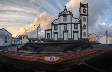 Ponta Garca 'daki Nossa Sinyora da Piedade Kilisesi, Sao Miguel Adası, Azores, Portekiz