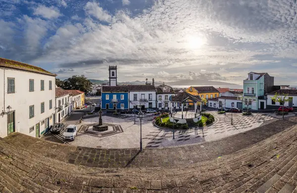 Ribeira Grande Merkez Meydanı, Sao Miguel, Azores, Portekiz.