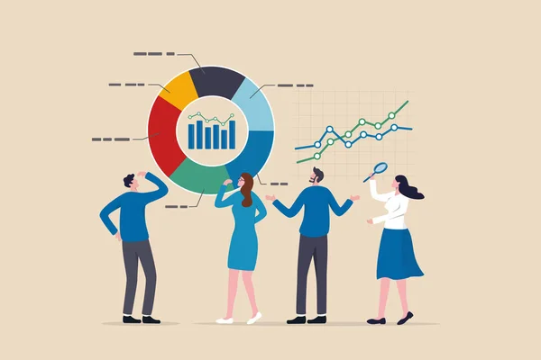 Analiza Danych Statystyka Przeanalizowania Tablica Rozdzielcza Wykresu Biznesowego Badania Marketingowe — Wektor stockowy