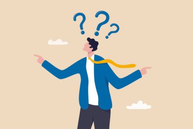 Indecisive manager cannot make decision or choosing choices and alternative, confused or frustrated to decide, worried about which way to choose concept, indecisive businessman deciding way to go.