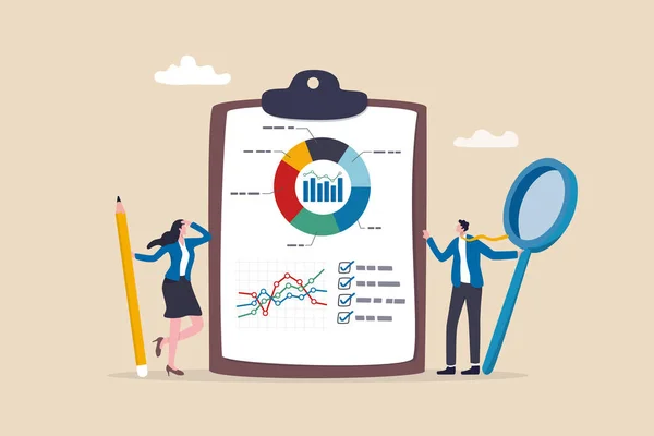 Bedrijfsrapport Data Diagram Grafiek Statistieken Analyses Data Analyse Samenvatting Prestaties — Stockvector