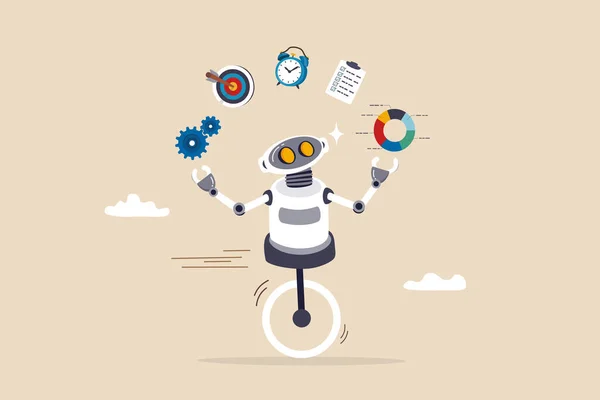 Inteligencia Artificial Artificial Para Ayudar Productividad Tecnología Innovación Para Eficiencia — Archivo Imágenes Vectoriales