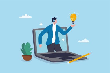 Müşteri hizmetleri desteği ya da müşteri sorununu çözmek için yardım masası, yardımcı ajan profesyonel, çevrimiçi temsilci müşteri çözme sorununa yardımcı olur, bilgisayar bilgisayarındaki kulaklıkta masa personelinin konuşmasına yardımcı olur.