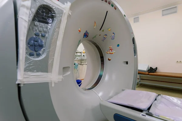 stock image CT Computed tomography scanner in a hospital laboratory.