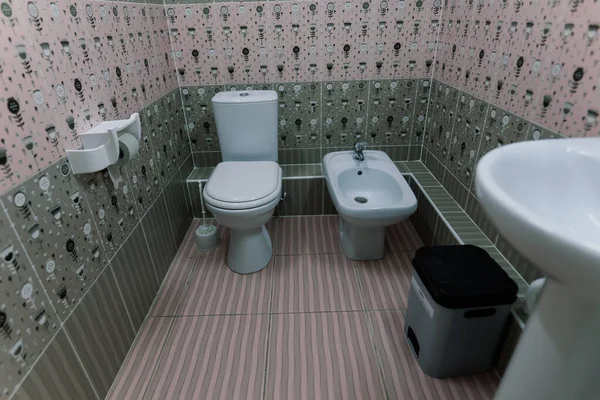 诊所内新清洁的残疾人厕所图像 — 图库照片
