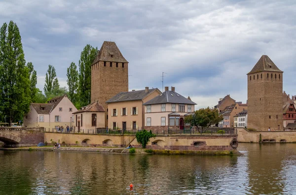 Stock image Waterside scenery around Ponts Couverts in Strasbourg, a city at the Alsace region in France