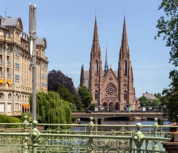Impressão Beira Mar Torno Igreja Pauls Estrasburgo Uma Cidade Região — Fotografia de Stock
