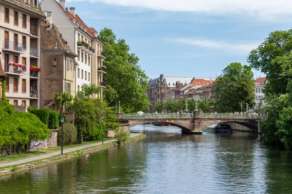 Strasbourg Idilli Vízparti Benyomásai Francia Elzász Régió Városa — Stock Fotó