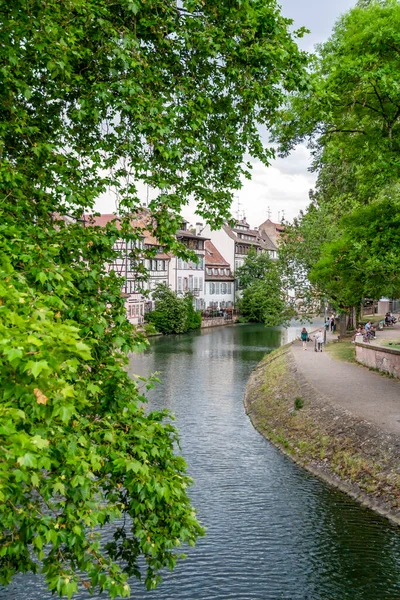 Strasbourg Idilli Vízparti Benyomásai Francia Elzász Régió Városa — Stock Fotó