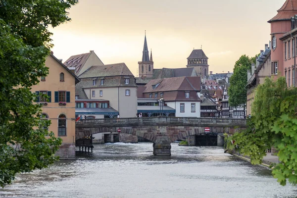 Impression Idyllique Bord Eau Strasbourg Une Ville Région Alsace France — Photo